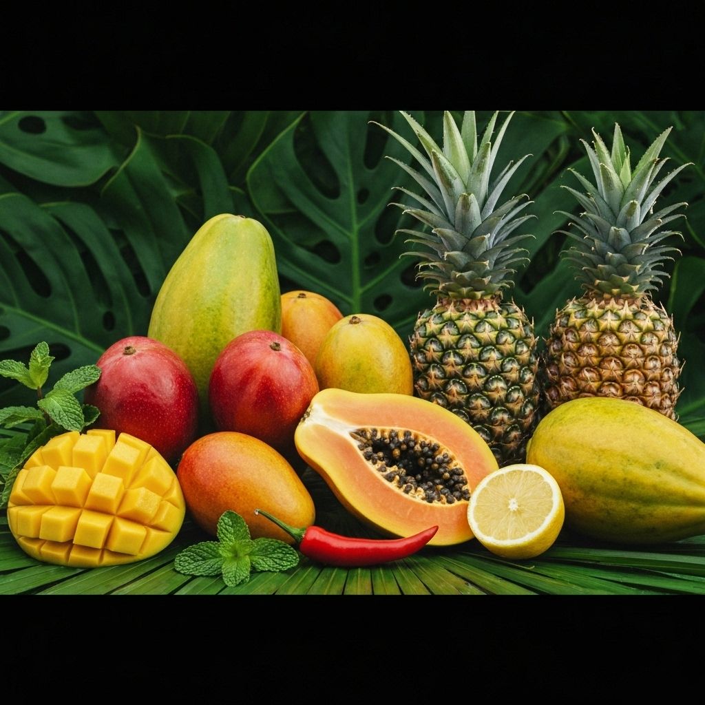 Fresh tropical fruits